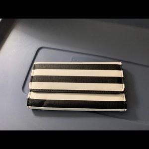 Black and White Vegan Leather Wallet Brand New